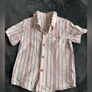Me & Henry London Cotton Seersucker candy strip Shirt 4T